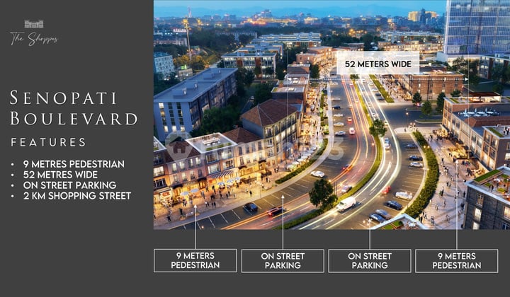 Ruko Shopping street Senopati Boulevard Shila at Sawangan