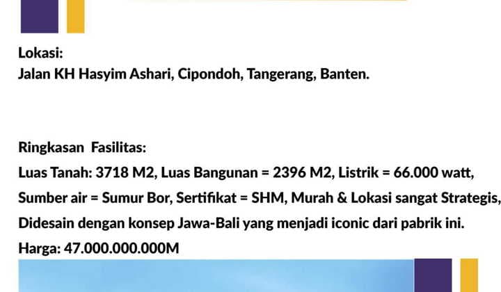 Pabrik Strategis Di Cipondoh