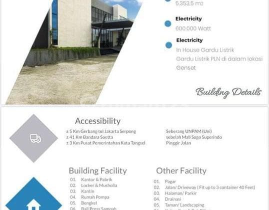 Factory on Puspitek Serpong Main Road, South Tangerang, Banten