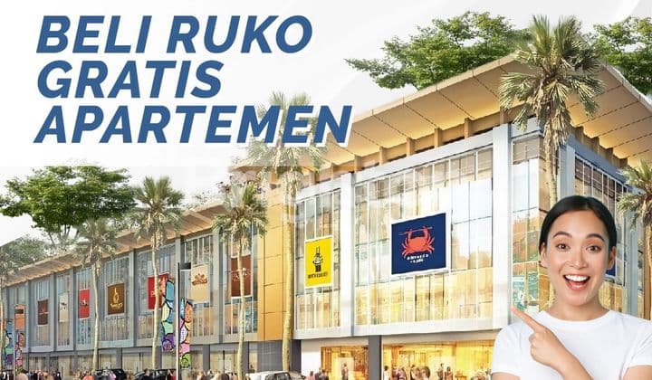 RUKO 3 LANTAI ADA BASEMENT BONUS APARTEMEN TYPE STUDIO