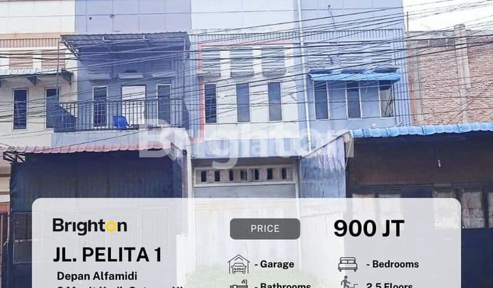 RUKO INTIKOTA JL PELITA 1 Dpn ALFAMIDI 2MENIT KE JL SUTOMO UJUNG