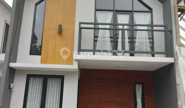 Rumah murah desain modern mezanin dekat pintu tol sawangan