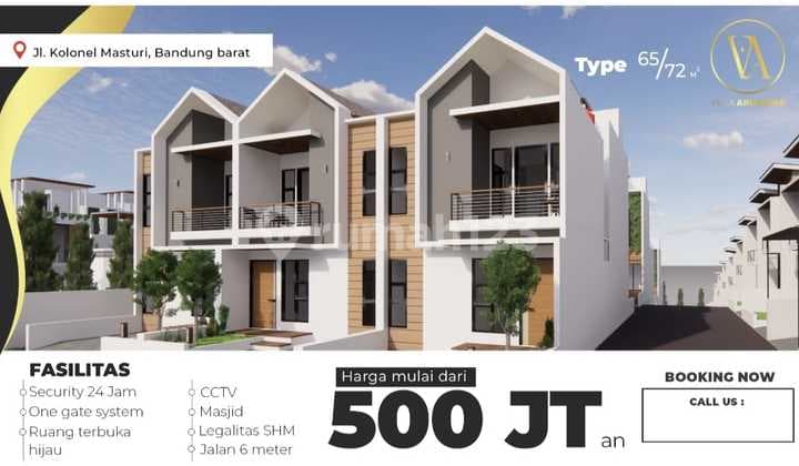 RUMAH VILA CANTIK DALAM CLUSTER DI CISARUA DEKAT DUSUN BAMBU, PARK & ZOO LEMBANG, 1MENIT KE SPN, 3MENIT KE BIOFARMA, 5MENIT KE UNIVERSITAS ADVENT, UDARA SEJUK VIEW PEGUNUNGAN