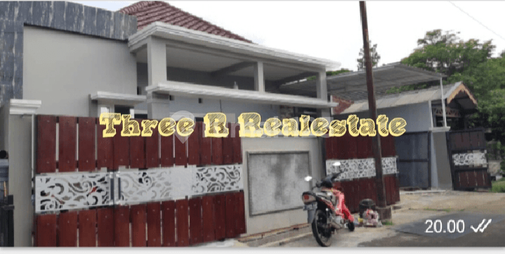 Rumah bangunan baru tampak depan lebih lebar ada paviliun di samping lokasi ± 2.5 km dari kampus UB Soehat Malang