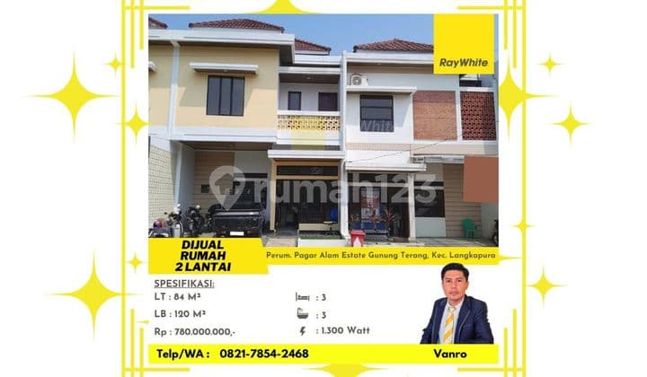 Rumah Baru di Jalan Pagar Alam dekat kampus Saburai dan MBK