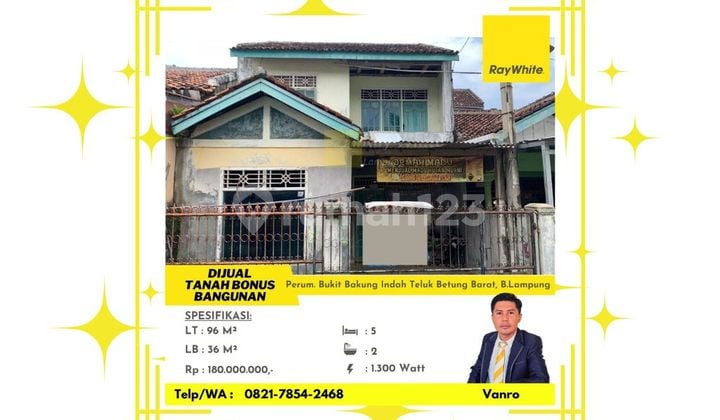 Rumah harga tanah saja di Teluk Betung Bandar Lampung