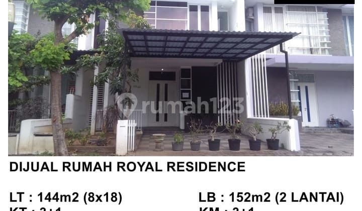 Rumah Royal Residence Dekat Pakuwon Wbm Graha Natura Dian Istana