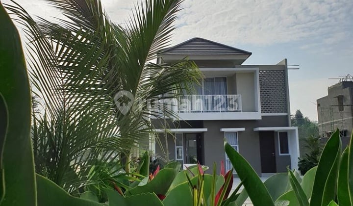 Rumah Asri Konsep Villa Fasilitas Kolam Renang