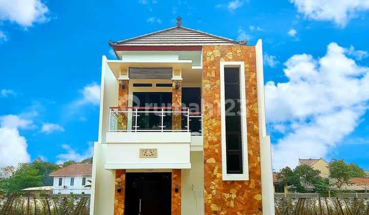 Rumah Cibubur Depok 2 Lantai Cantik Gaya Bali Dekat LRT dan Tol Cibubur jakarta timur