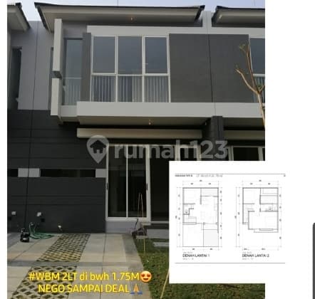 FS 2-story house new fresh WBM West Surabaya negotiable until DEAL.