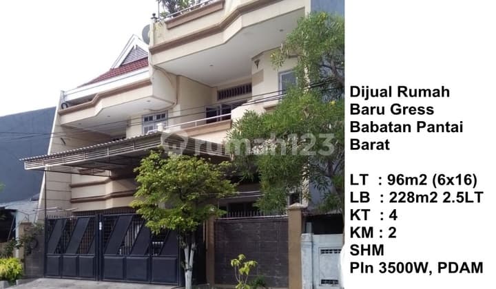 Rumah Babatan Pantai Barat Mulyorejo Dkt Sukolilo Gubeng