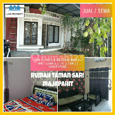 Taman sari majapahit rumah siap pakai dengan perabot