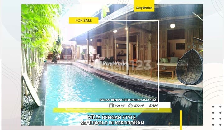 Villa dengan style Semi Joglo di Kerobokan