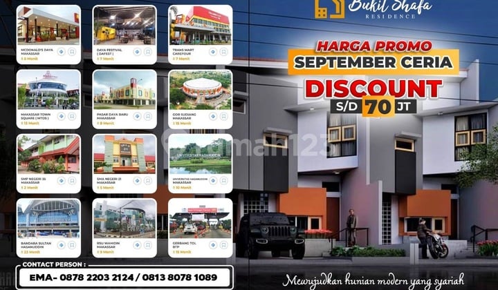 Dijual Rumah Syariah Baru Modern Minimalis di Makassar - Bukit Shafa Residence