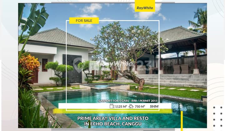 PRIME AREA!! Villa And Resto For Sale In Echo Beach, Canggu