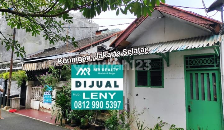 RUMAH LAMA LT 153 M2 DI KUNINGAN, JAKARTA SELATAN, HITUNG TANAH, COCOK UNTUK KOST-KOSTAN