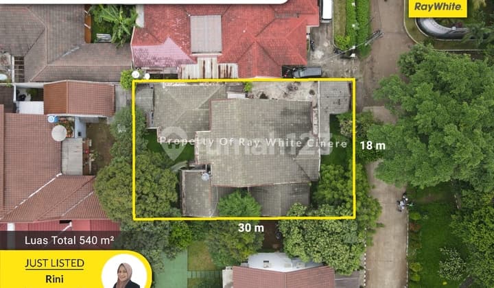 Cinere megapolitan luas 540 hitung tanah depan playground