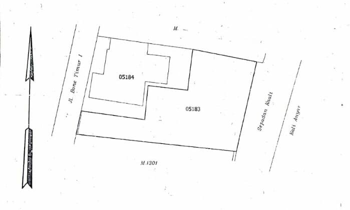 Dry land, ready to build, land shape resembles a lucky bag.
