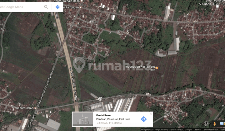 Tanah Industri, Pandaan, Depan Pabrik Besar, Cocok Industri