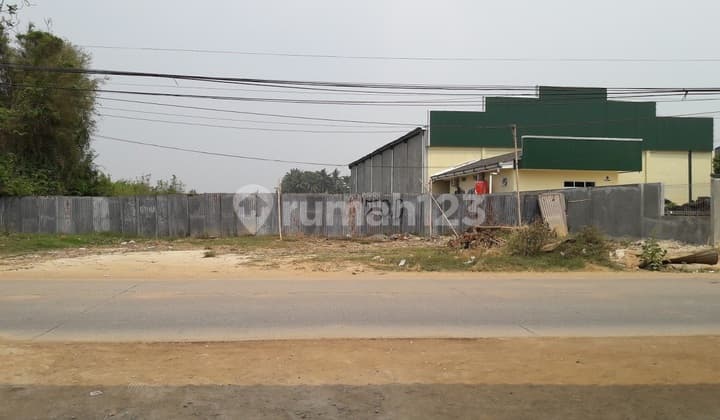 Tanah Kavling Komersial 1300 m2 Pinggir Jalan Raya Sepatan Timur Tangerang