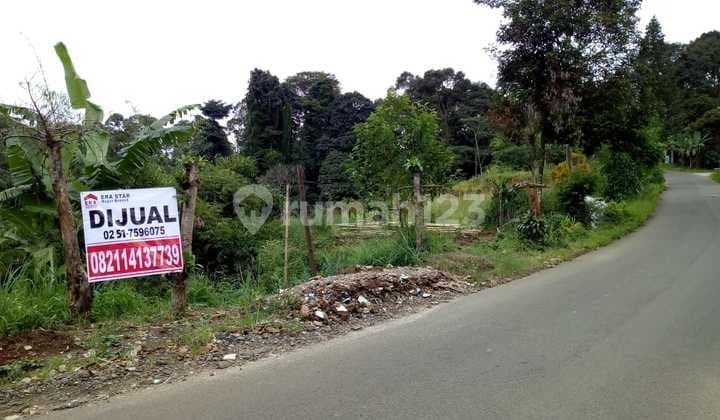 Tanah luas dan strategis view pegunungan di Rancamaya Bogor