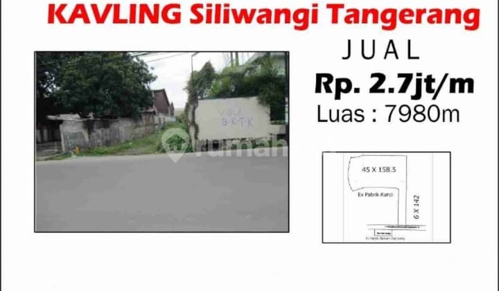 Kavling Siliwangi Jatiuwung Luas 7.980M2 Tangerang