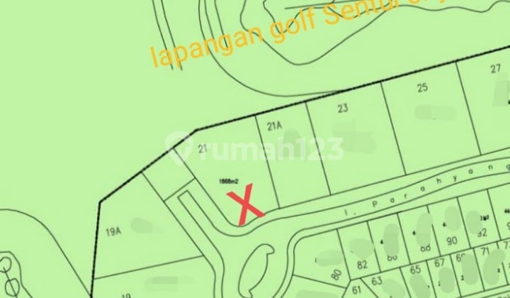 kavling hook view golf, murah dan sdh sertipikat