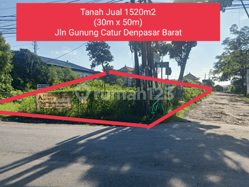 Land 1520 position on Hook Jalan Gunung Catur Denpasar