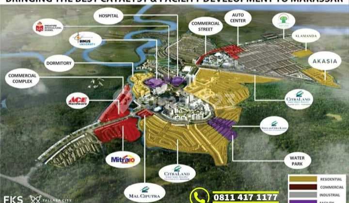 Kavling Commercial Tallasa City Parangloe untuk Warehouse Office Showroom Workspace