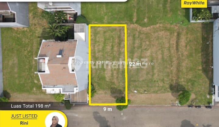 Lebak bulus, tanah kavling luas 198 dalam komplek elit