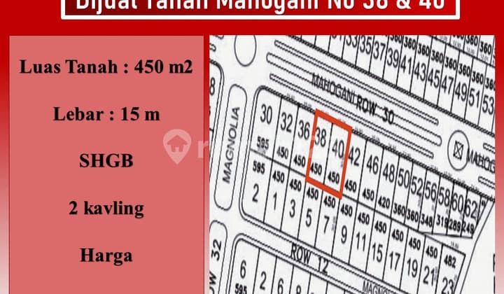 Mahogani. Tanah Dijual Kotak di Budi Indah Setiabudi