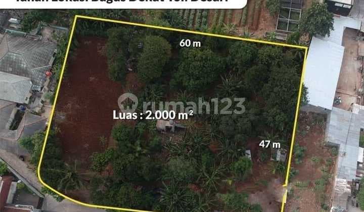 kavling komersil Lokasi Andara di selatan Tanah sdh padat siap dibangun