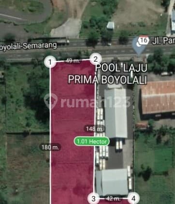Tanah Zona Industri Jalan Propinsi Boyolali