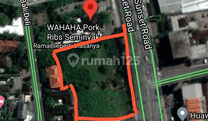 Tanah super premium di Jalan sunset road