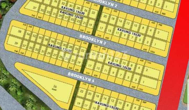Kavling Komersil Brooklyn uk 360m2 Pik2