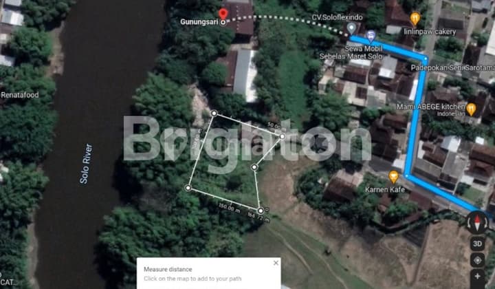 TANAH PINGGIR BENGAWAN SOLO, NGRINGO, POSISI TINGGI AMAN DARI BANJIR