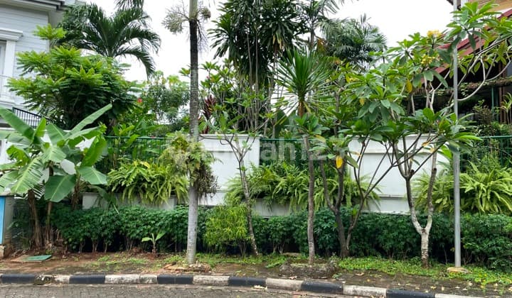 Tanah 555 m Ngantong Depan Taman di Jl Neptunus Villa Cinere Mas