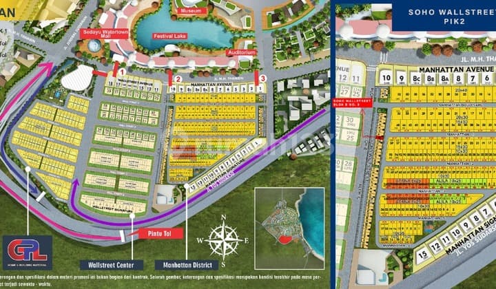 DIJUAL KAVLING COMERSIL PIK 2 WALL STREET