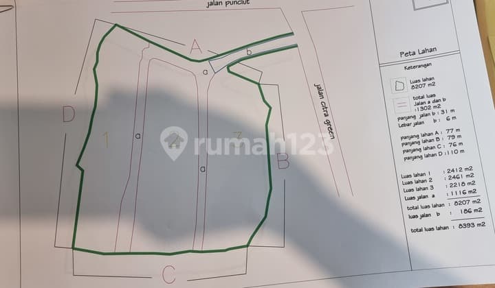 Tanah Di Citra Green Dago Dijual Murah