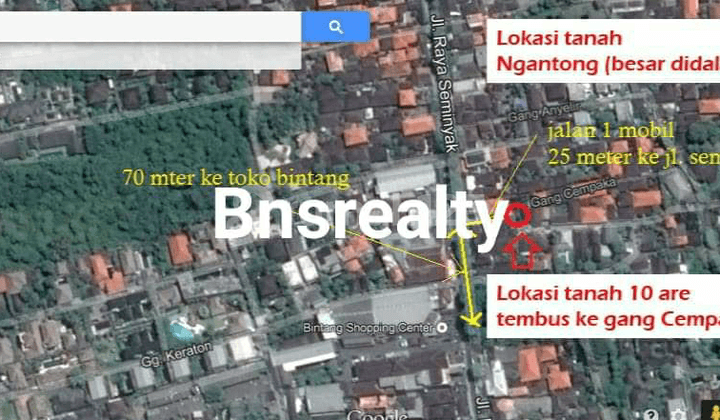 Tanah Lokasi Seminyak