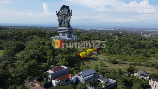 Tanah Murah Luas 1.400 M2 Dengan View Patung Garuda Wisnu Kencana di Ungasan, Kuta Selatan, Badung Cocok Untuk Villa, Guest House Atau Rumah