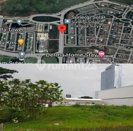 Disewakan Tanah Kav.Komersil luas 3600 m2 sebelah Restoran Tepian Rasa, Alam Sutera