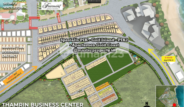 Dijual Kavling Pik 2 Pantai Bukit Villa 12x30,bisa Gandeng Satuan