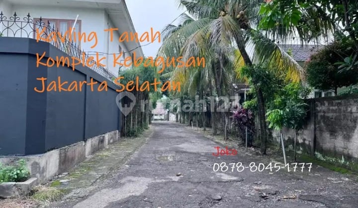 Kavling lahan Istimewa di Komplek Kebagusan, Pasar Minggu, Jaksel