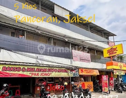 Kostan 105 Kamar dan 5 Ruko Omset Istimewa di Pancoran, Jaksel