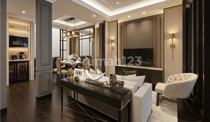 Rumah baru mewah furnished 3 lantai roof top di Tebet Barat