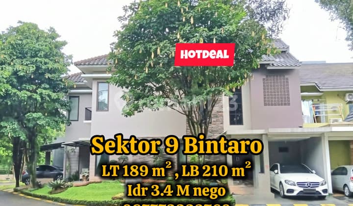 Jual Cepat Rumah Hook Sektor 9 Bintaro