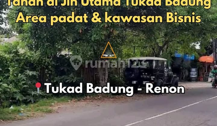 Tanah Dijalan Utama Tukad Badung Renon Denpasar
