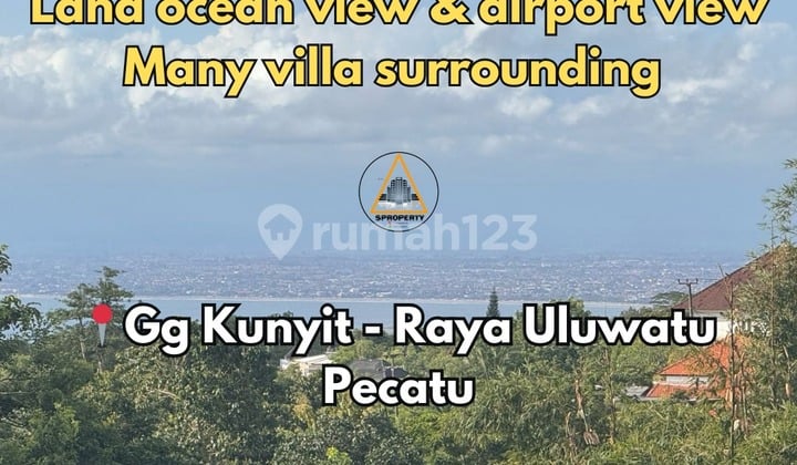 Land For Sale with Ocean View, Airport View, Volcano View in Pecatu