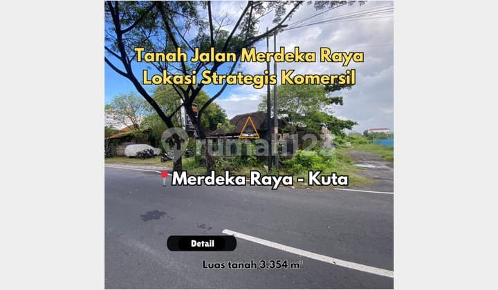 Tanah Premium Komersil Berlokasi di Jalan Merdeka Raya Kuta